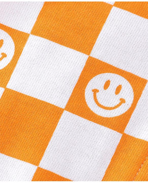 Babyhug Full Sleeves Zipper Sweatjacket with Hood & Checks - White & Yellow