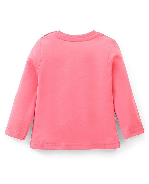 Babyhug Cotton Knit Full Sleeves Night Suit Kitty Print - Pink