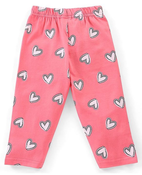 Babyhug Cotton Knit Full Sleeves Night Suit Kitty Print - Pink