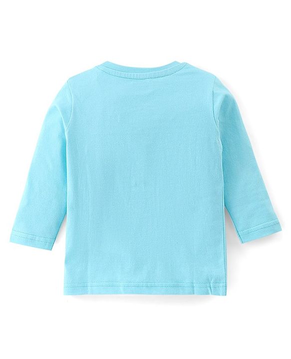 Babyhug Cotton Knit Single Jersey Full Sleeves Night Suit With Crocodile Print - Blue