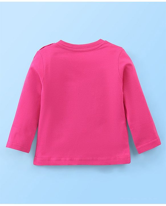 Babyhug Cotton Knit Full Sleeves Night Suit Zebra Print - Pink