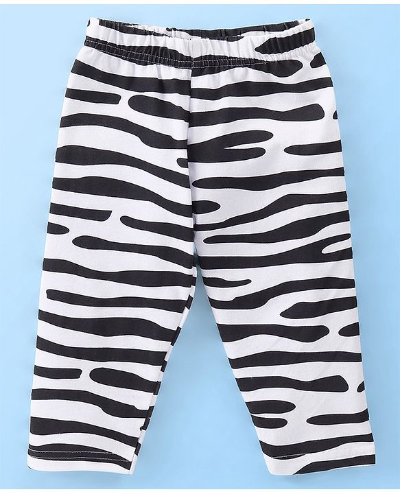 Babyhug Cotton Knit Full Sleeves Night Suit Zebra Print - Pink
