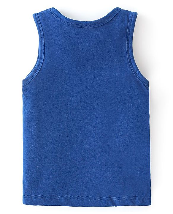 Babyhug 100% Cotton Knit Sleeveless Antibacterial Bear Print Sando Pack of 3 - Multicolour