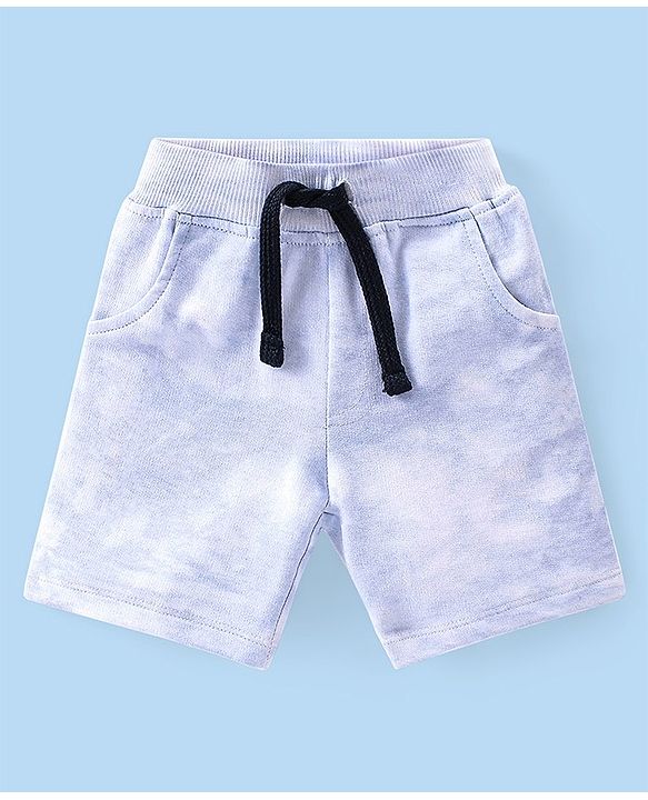 Babyhug 100% Cotton Half Sleeves T-Shirt & Shorts With Text Print - Blue