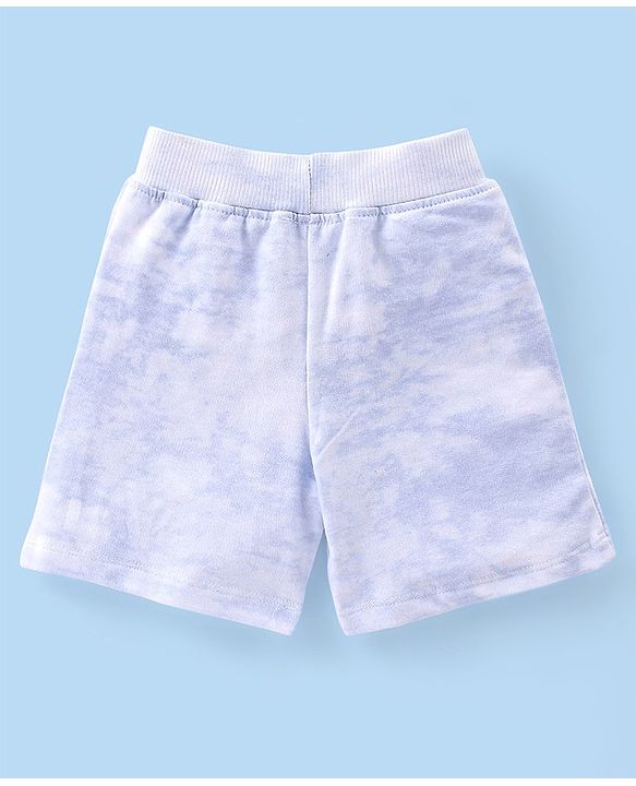 Babyhug 100% Cotton Half Sleeves T-Shirt & Shorts With Text Print - Blue