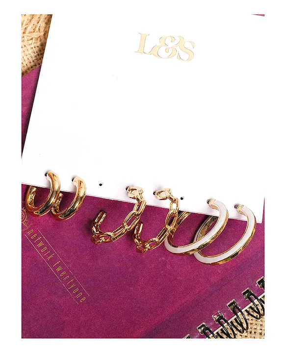 Buy Ted Baker Gold Henreta Triple Hoop Earrings Online At Best Price @ Tata  CLiQ