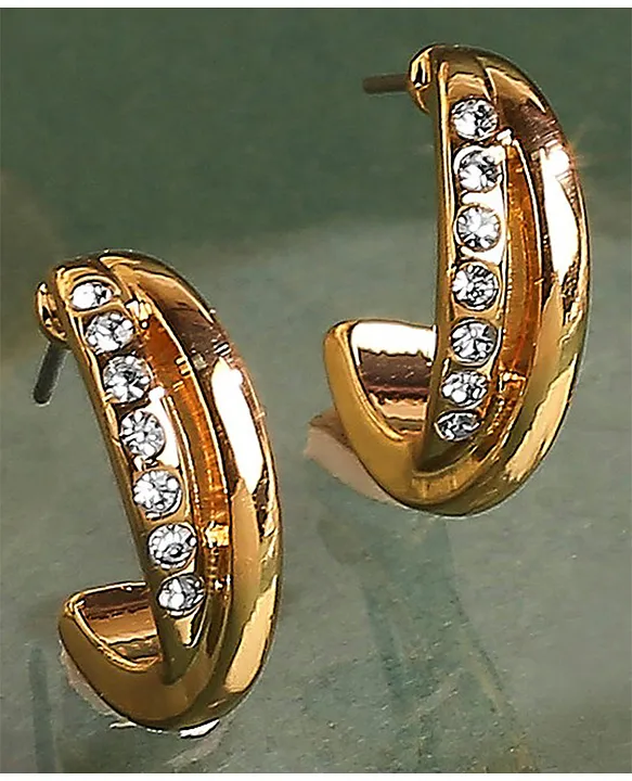 Handmade OEM&ODM Yellow Gold Plated 925 Sterling Silver Plain Half Hoop  Earrings From Panyu Jewelry Manufacturer (E8064) - China Jewelry and Panyu  Jewelry Manufacturer price | Made-in-China.com