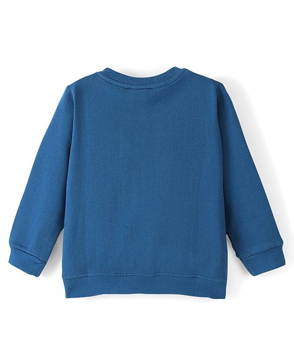 Babyhug 100% Cotton Knit Full Sleeves Sweatshirt With Butterfly Graphics Pack Of 2 - Navy Blue