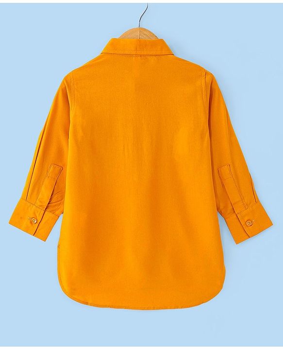 Babyhug Full Sleeves Solid Pathani Kurta & Pyjama Set - Yellow