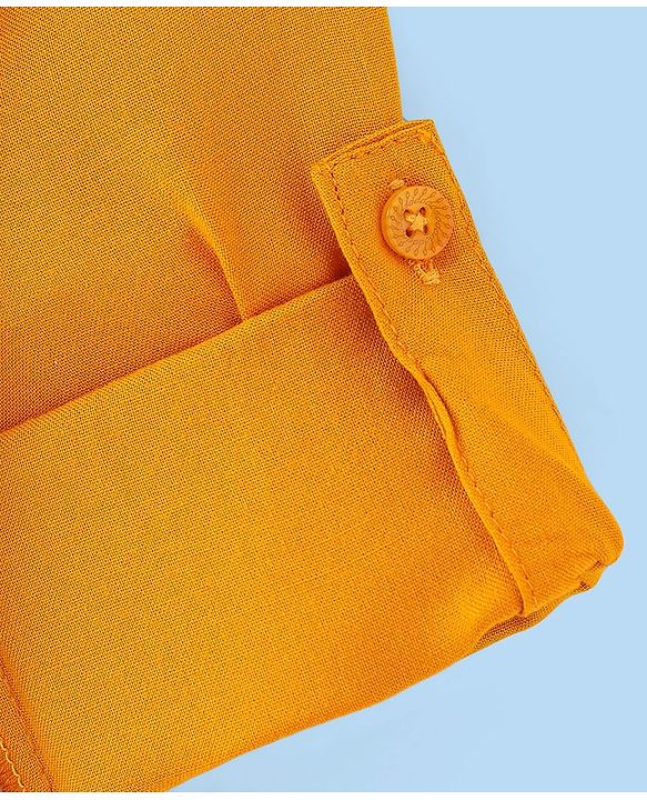 Babyhug Full Sleeves Solid Pathani Kurta & Pyjama Set - Yellow