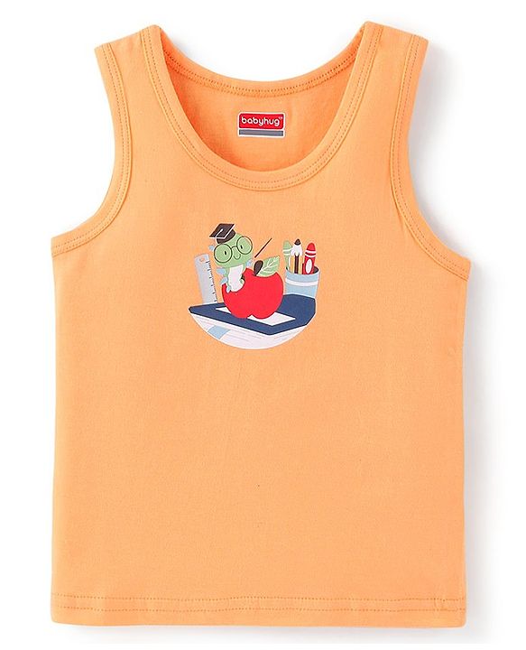 Babyhug 100% Cotton Knit Sleeveless Striped Sando Pack of 3 - Multicolour