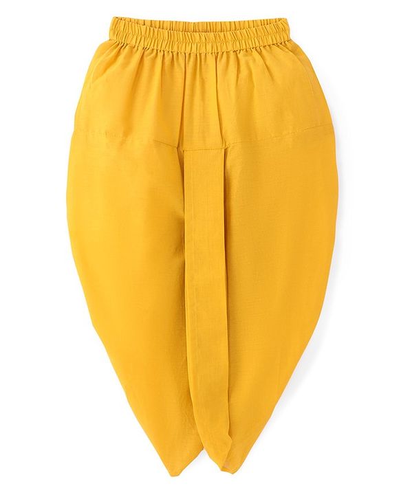 Babyhug 100% Cotton Woven Full Sleeves Kurta & Dhoti Set Marine Life Print - Yellow