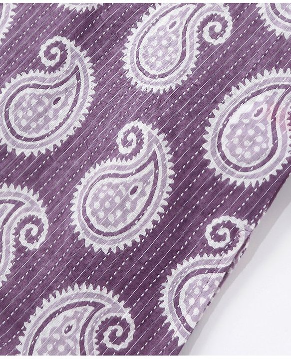 Babyhug 100% Cotton Woven Full Sleeves Kolka Printed  Kurta Dhoti  Set - Purple