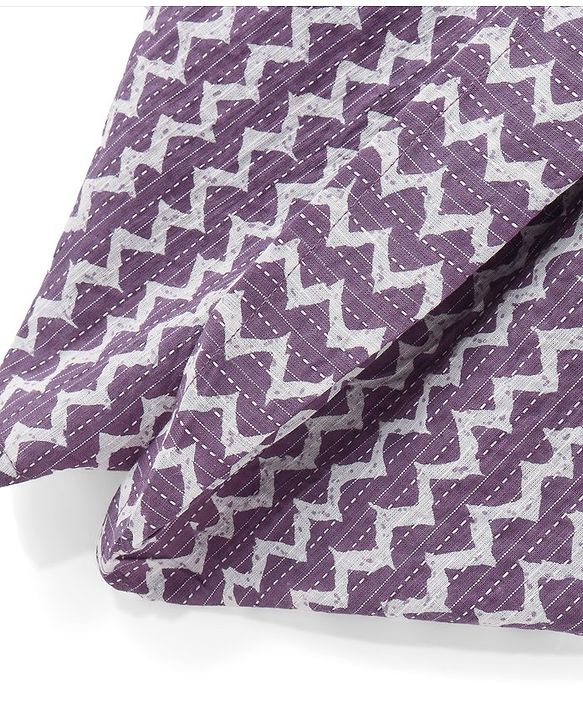 Babyhug 100% Cotton Woven Full Sleeves Kolka Printed  Kurta Dhoti  Set - Purple