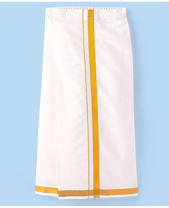 Babyhug Half Sleeves Solid Color Shirt & Mundu Set - Red