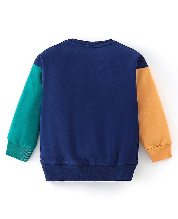 Babyhug Terry Cotton Knit Full Sleeves Text Printed T-Shirt & Lounge Pant Set - Multicolour