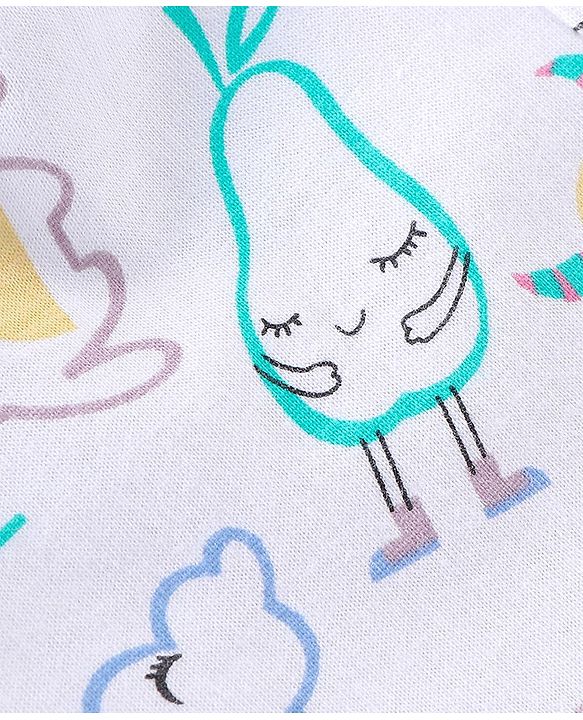 Babyhug Cotton Knit Shorts With Star & Clouds Print Pack Of 3 - Pink & White