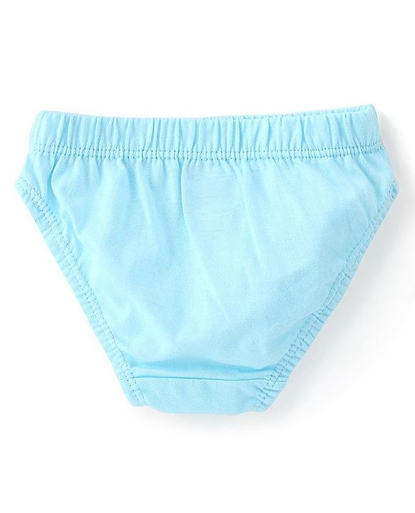 Babyhug 100% Cotton Panties With Floral Print Pack of 3 - Pink & Blue