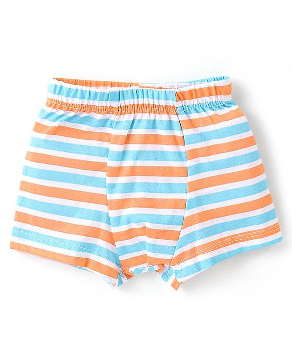 Babyhug 100% Cotton Briefs with Cubs & Stripes Print Pack of 3 - Multicolor