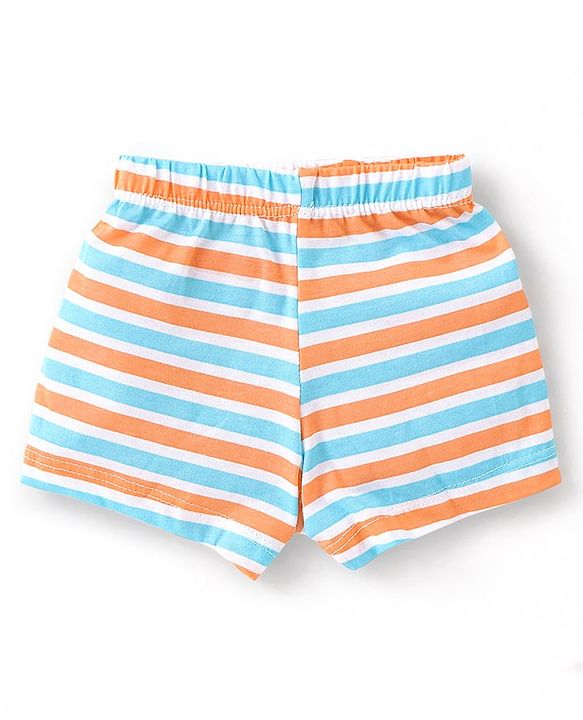 Babyhug 100% Cotton Briefs with Cubs & Stripes Print Pack of 3 - Multicolor
