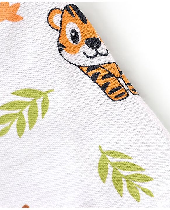 Babyhug 100% Cotton Briefs with Cubs & Stripes Print Pack of 3 - Multicolor