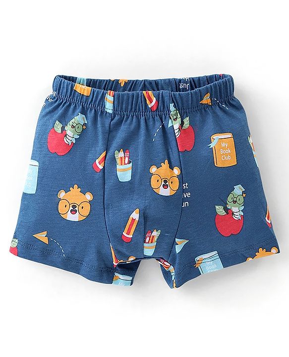 Babyhug 100% Cotton Knit Trunk Caterpillar Print Pack of 3 - Multicolour
