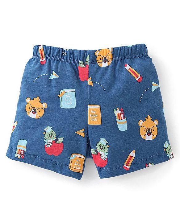 Babyhug 100% Cotton Knit Trunk Caterpillar Print Pack of 3 - Multicolour