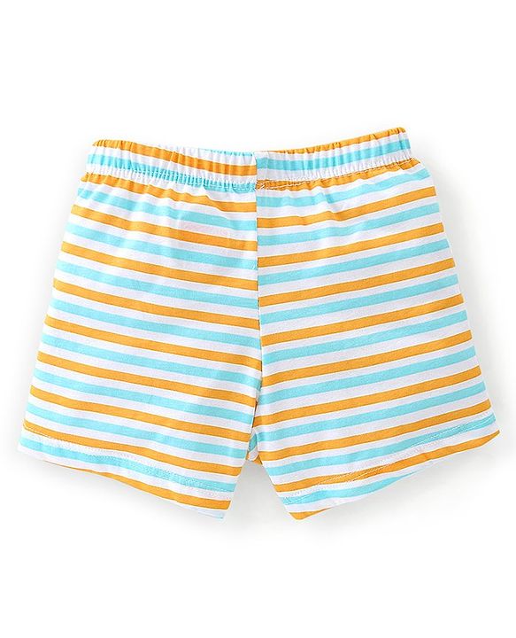 Babyhug 100% Cotton Knit Trunk Caterpillar Print Pack of 3 - Multicolour