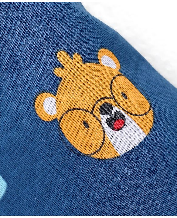 Babyhug 100% Cotton Knit Trunk Caterpillar Print Pack of 3 - Multicolour