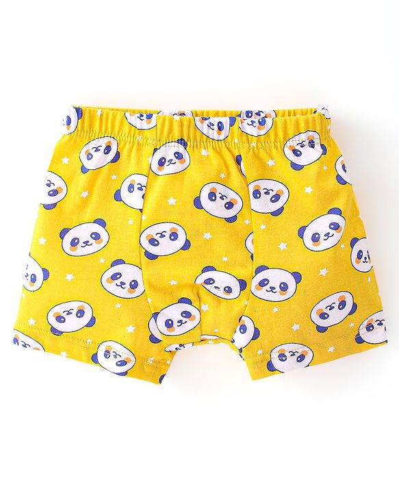 Babyhug 100% Cotton Trunk Dino Print Pack Of 5 - Green Blue & Yellow