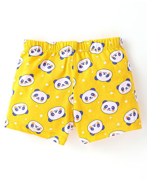 Babyhug 100% Cotton Trunk Dino Print Pack Of 5 - Green Blue & Yellow