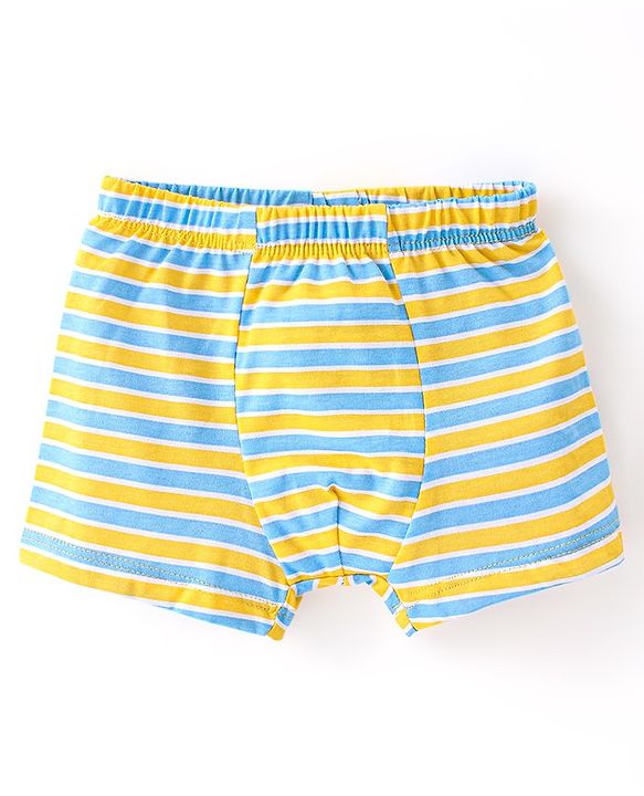 Babyhug 100% Cotton Trunk Dino Print Pack Of 5 - Green Blue & Yellow