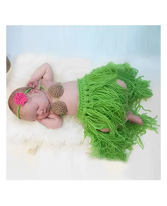 MOMISY Newborn Hula Outfit Crochet Hula Outfit Grass Skirt Hawaiian Costume  Photo Prop Baby Girl Outfit Multicolouyr for Girls (0-3Months) Online in  India, Buy at  - 14335789