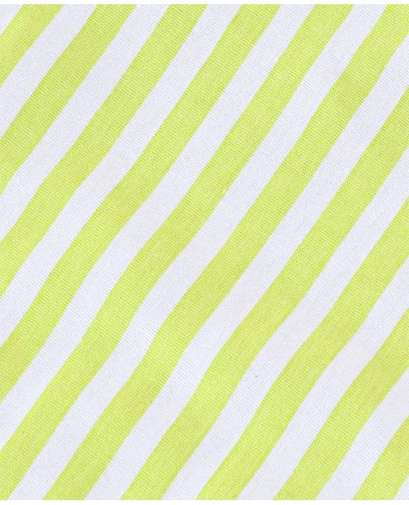 Babyhug 100% Cotton Knit Sleeveless Sando Striped - Green