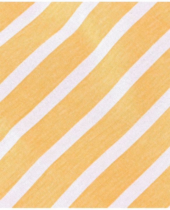 Babyhug 100% Cotton Knit Sleeveless Sando Striped - Yellow