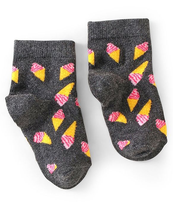 Cute Walk By Babyhug Non Terry Anti Bacterial Ankle Length Design Socks Pack of 7 - Multicolour