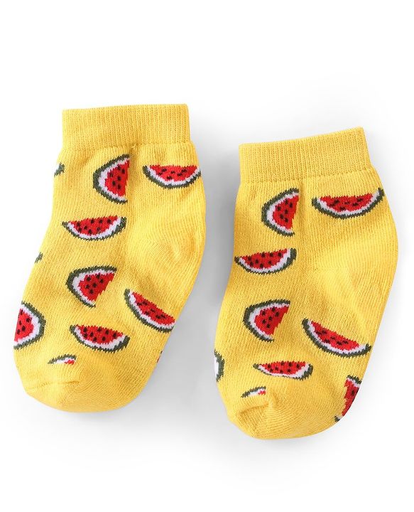 Cute Walk By Babyhug Non Terry Anti Bacterial Ankle Length Design Socks Pack of 7 - Multicolour