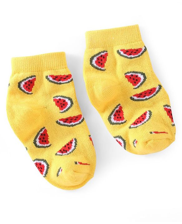 Cute Walk By Babyhug Non Terry Anti Bacterial Ankle Length Design Socks Pack of 7 - Multicolour
