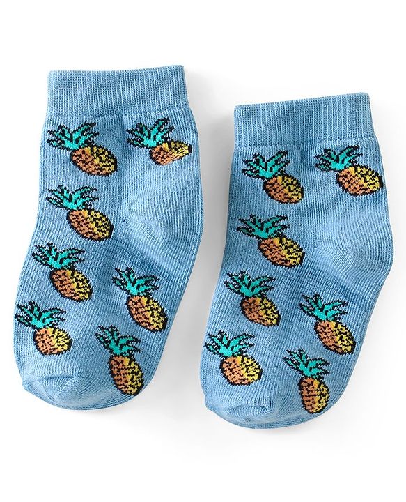 Cute Walk By Babyhug Non Terry Anti Bacterial Ankle Length Design Socks Pack of 7 - Multicolour