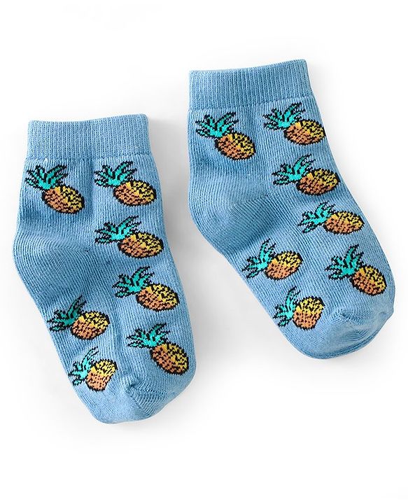 Cute Walk By Babyhug Non Terry Anti Bacterial Ankle Length Design Socks Pack of 7 - Multicolour