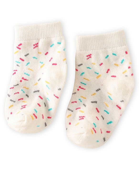 Cute Walk By Babyhug Non Terry Anti Bacterial Ankle Length Design Socks Pack of 7 - Multicolour