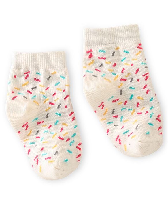 Cute Walk By Babyhug Non Terry Anti Bacterial Ankle Length Design Socks Pack of 7 - Multicolour
