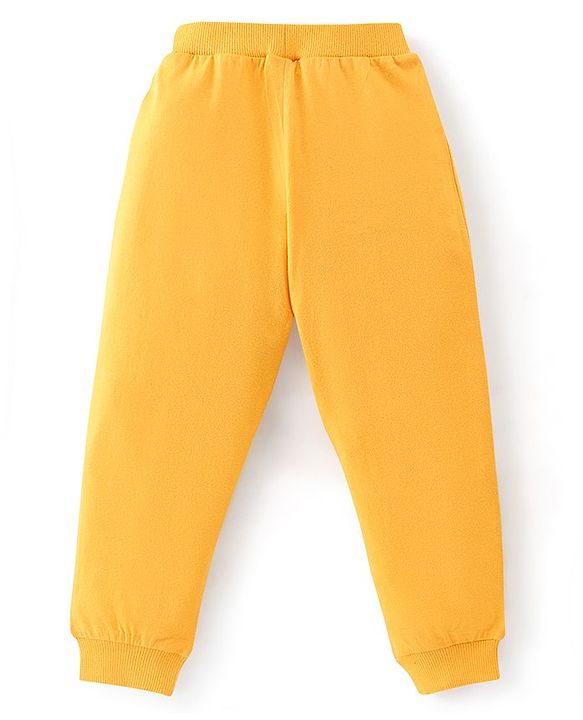 Babyhug Cotton Knit Full Length Lounge Pant Camo Print Pack Of 2 - Yellow & Green