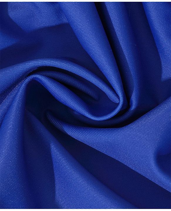 Babyhug Half Sleeves Frock Swimsuit Star Print & Applique - Blue