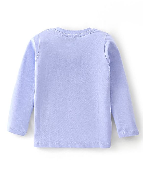 Babyhug Cotton Knit Full Sleeves Wild Animals Graphic T-Shirt - Purple
