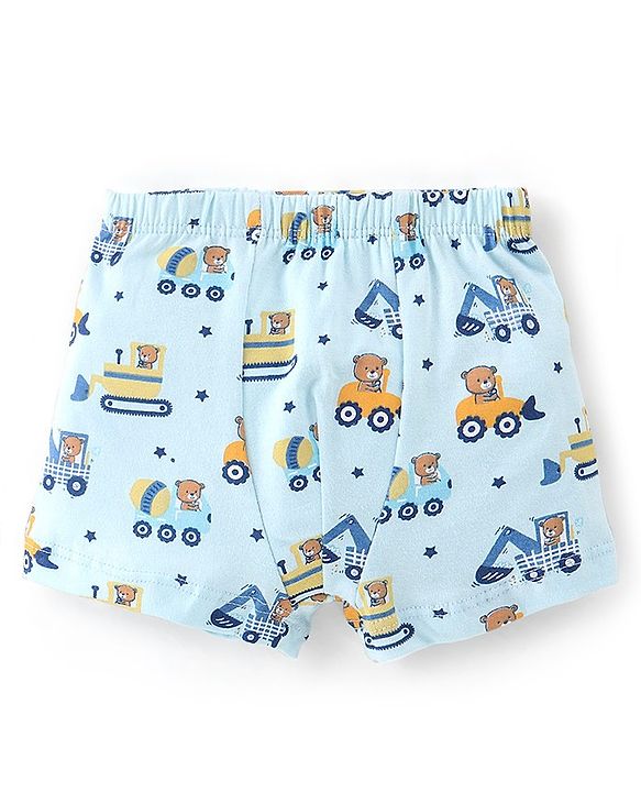 Babyhug 100% Cotton Knit Bear Printed Trunk Pack of 5 - Multicolour
