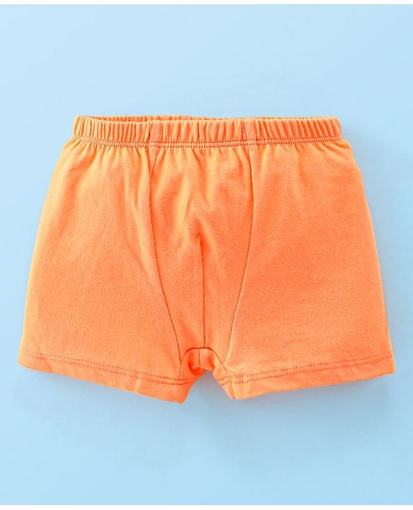 Babyhug 100% Cotton Trunk Bees Printed Pack of 3 - Blue & Orange