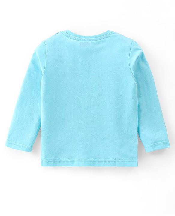 Babyhug Cotton Knit Full Sleeves Night Suit With Crocodile Print - Blue