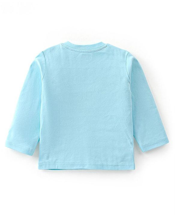Babyhug Cotton Knit Full Sleeves Night Suit Jungle Safari Print - Blue