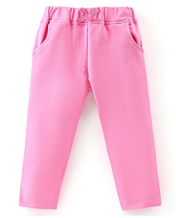 Babyhug 100% Cotton Knit Full Sleeves Top & Legging With Floral Print - Pink